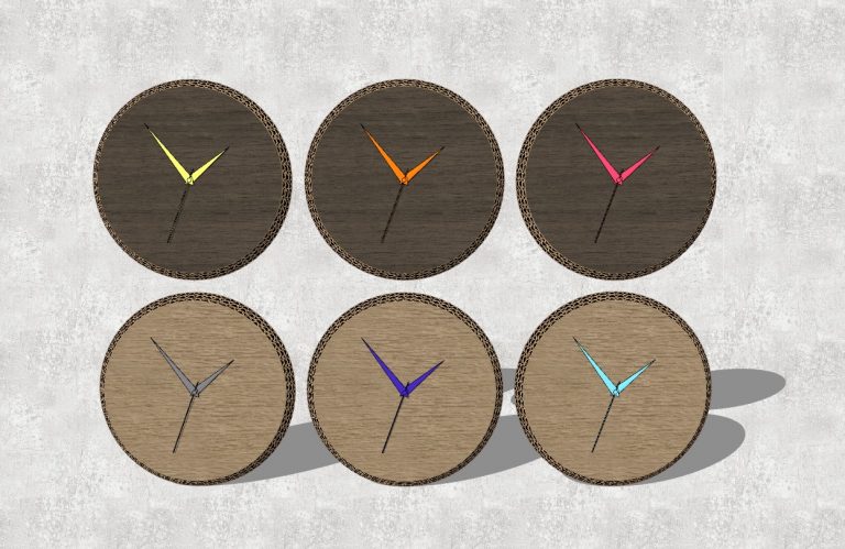 Modern clock wall decoration Sketchup model download ID: 139000004 ...