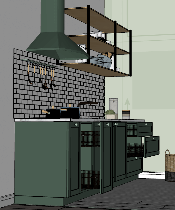 Interior apartment scene Sketchup model download ID: 106000057 (Thanh ...