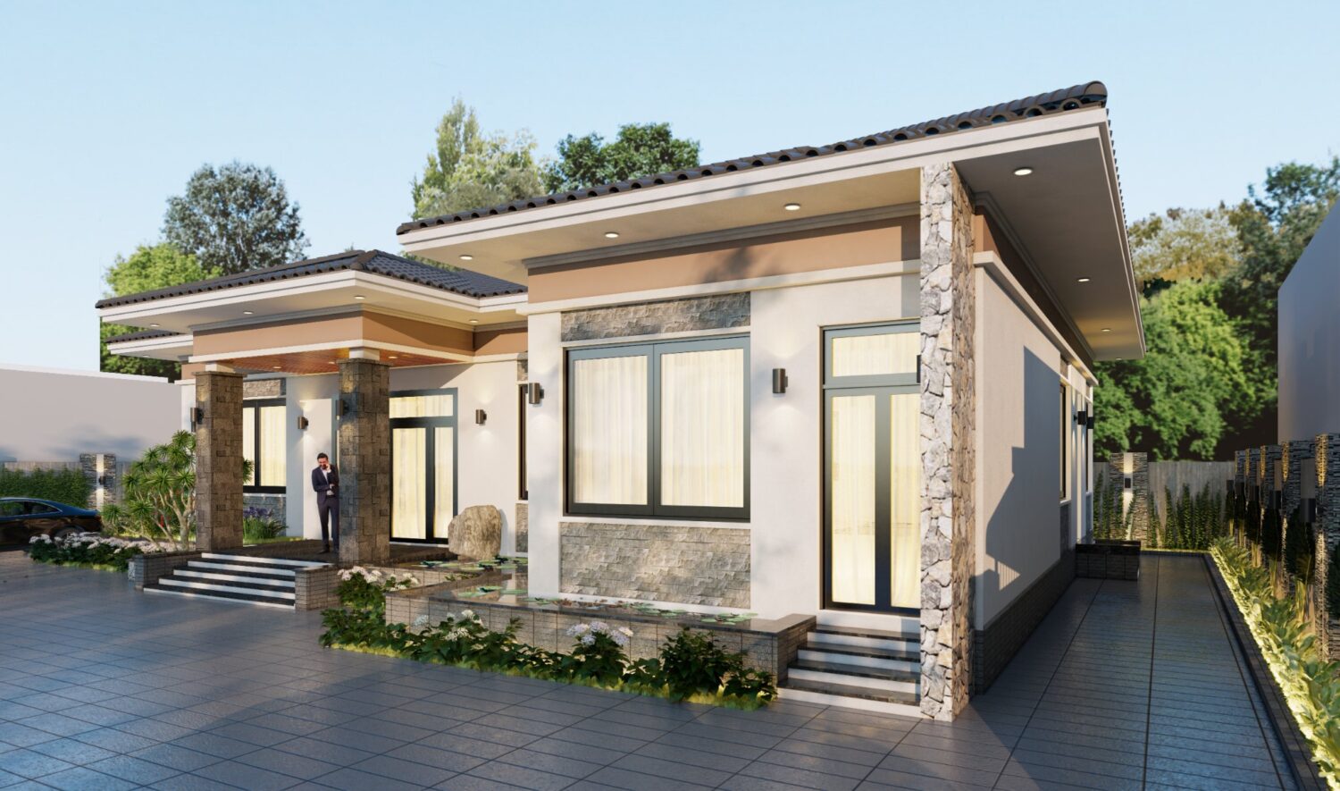 Enscape Exterior Sketchup 3d Models Free Download Modern ID 101000284 (Pham Dinh Kham)
