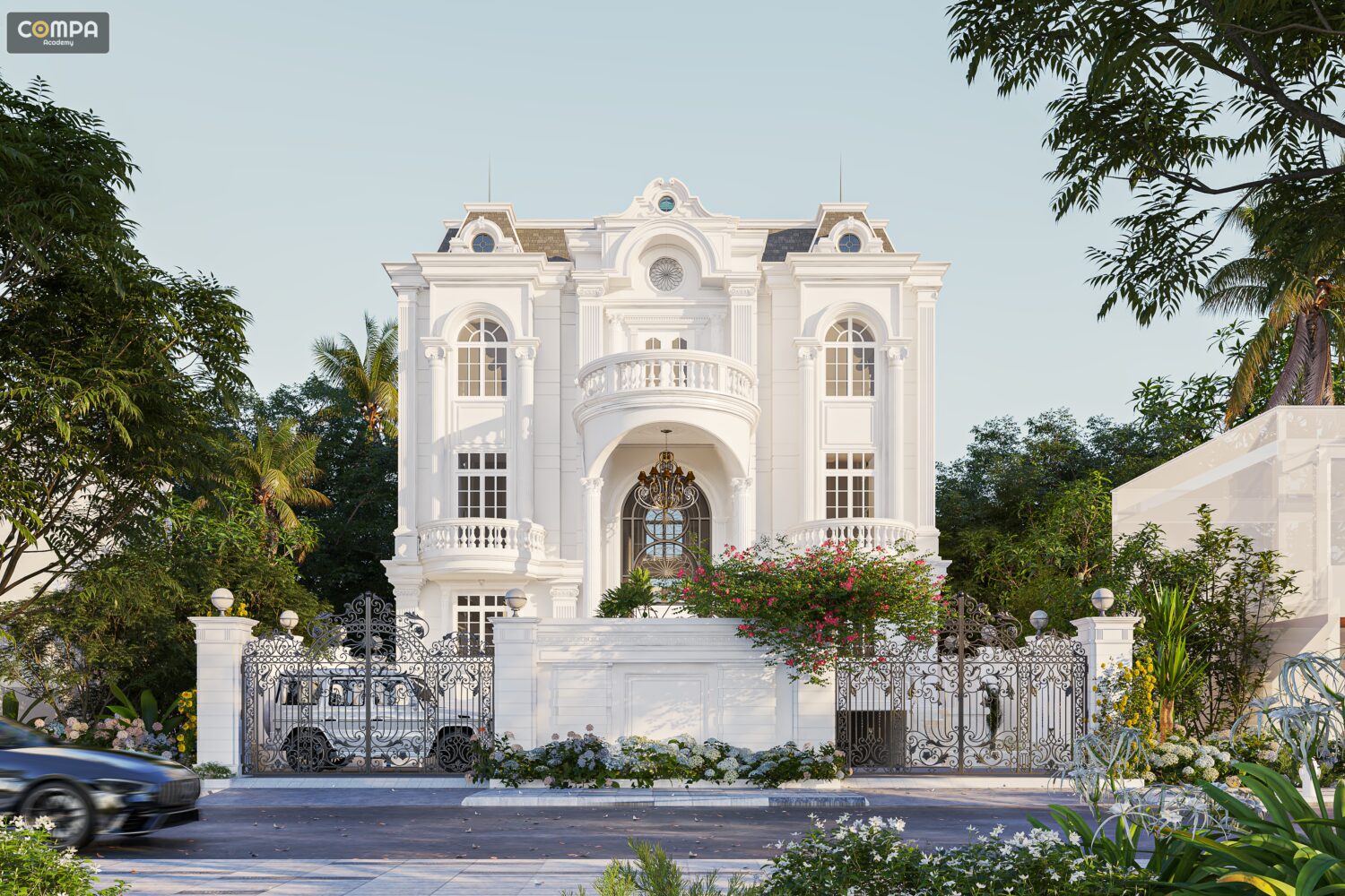Exterior Neo Classic Vray Sketchup Scene Download ID 101000268 (Tran Viet Hung)