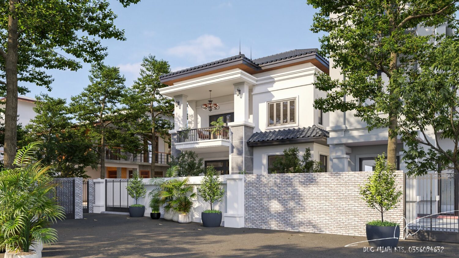 Modern Vray Exterior Free Sketchup Scene ID 101000297 (Do Duc Minh)