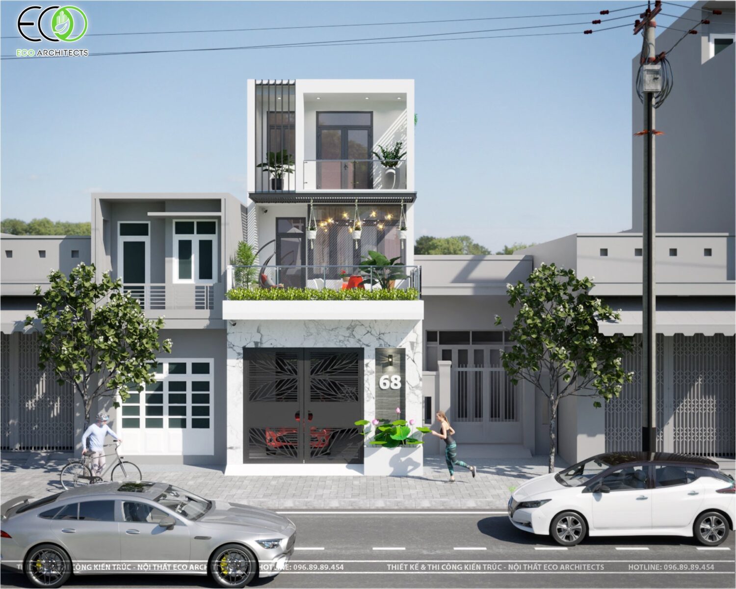 Modern Vray Exterior Sketchup Scene Download ID 101000288 (Vu Xuan Nghia)