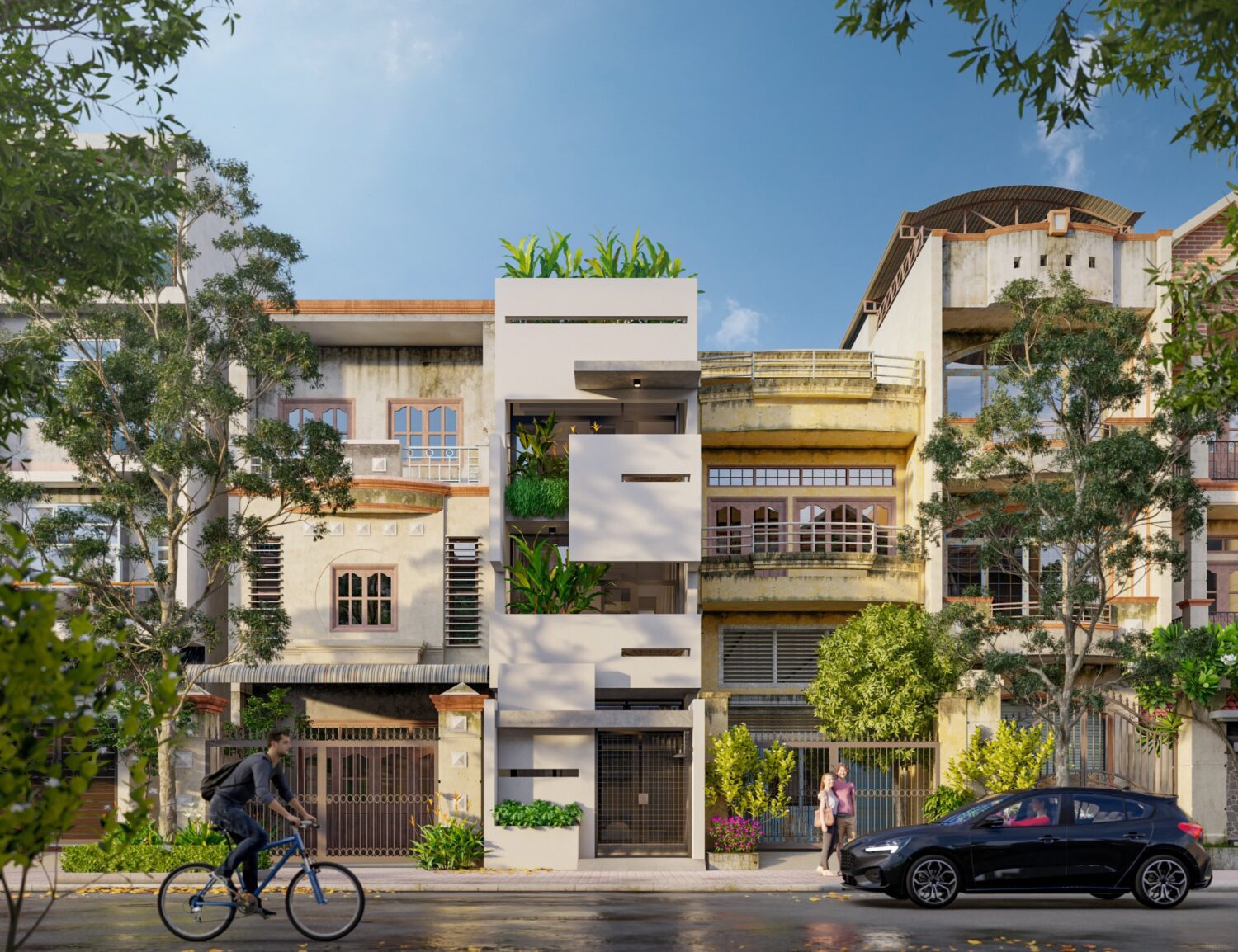 Sketchup Free Model Vray Modern Exterior ID 101000310 (Phong Tran)