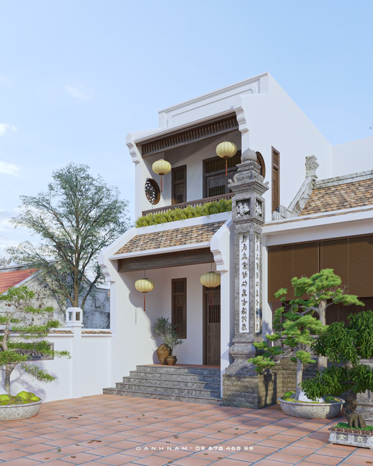 Sketchup Model Download Vray Modern Exterior ID 101000265 (Danh Nam)